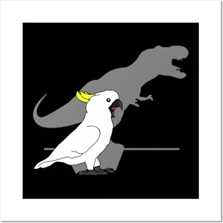 Sulphur Crested Cockatoo T-rex Posters and Art